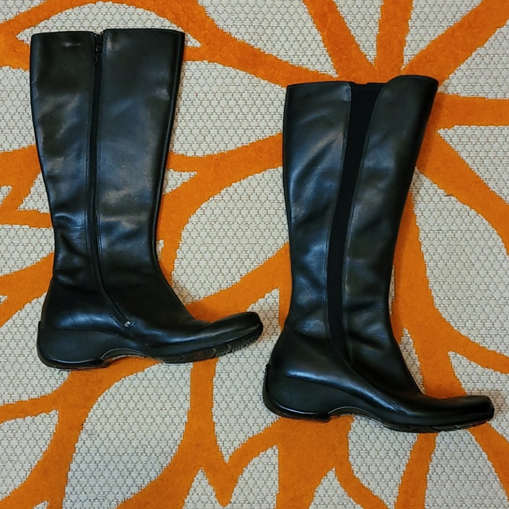Merrell Black Tall Leather Winter Boots